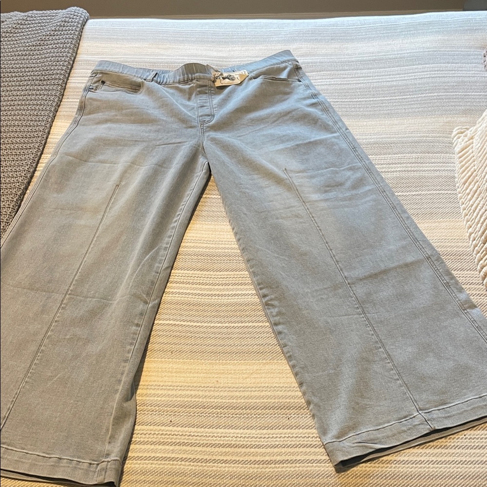 Easel wide leg light blue denim jeans 3x